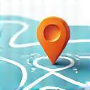 Symbol für Routenplanung mit Karte und Route